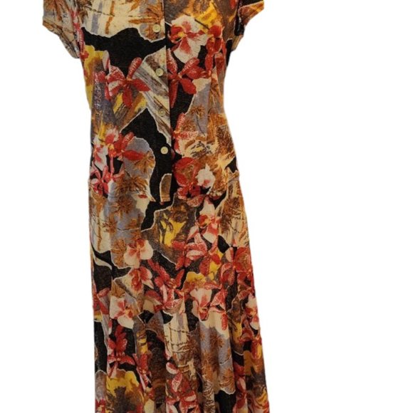 Women's loose skirt and blouse with floral print. Size M - Picture 14 of 14